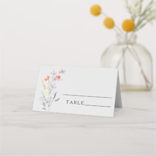 Boho Floral wedding place cards