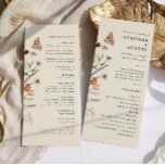 Boho Floral Wedding Programme<br><div class="desc">Boho Floral Wedding Program. This stylish & elegant wedding program features gorgeous hand-painted watercolor wildflowers arranged as a lovely bouquet perfect for spring,  summer,  or fall weddings. Find matching items in the Boho Wildflower Wedding Collection.</div>