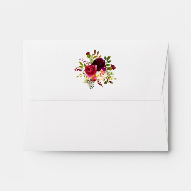 Boho Floral | Wedding RSVP Envelope (Back (Top Flap))
