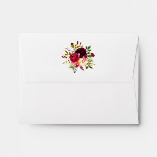 Boho Floral   Wedding RSVP Envelope