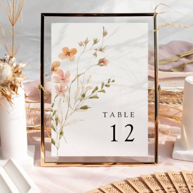 Boho Floral Wedding Table Number (Creator Uploaded)
