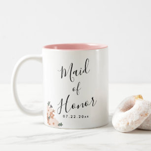Boho Floral Wedding Two-Tone Coffee Mug