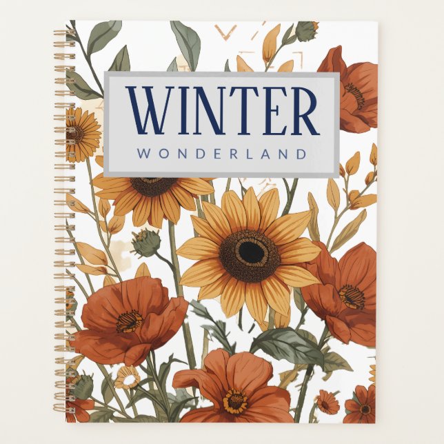 Boho Floral Weekly Planner | Terracotta Tones (Front)