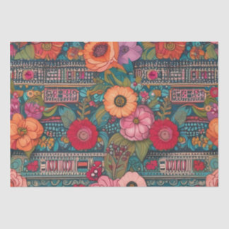 Boho Floral Whimsical  Tissue Paper