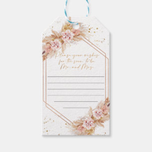 Boho Floral Wishes Wine Tag