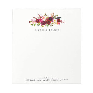 Boho Floral with Business Name Notepad