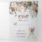 Boho Floral Woodland Wedding Tri-Fold Invitation