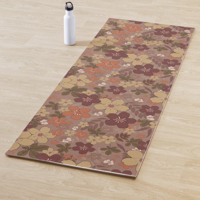 Boho Floral Yoga Mat (In Situ)