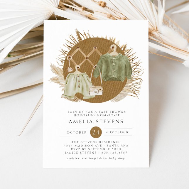 Boho Florals Baby Shower Invitation (Creator Uploaded)