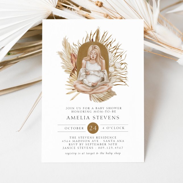 Boho Florals Baby Shower Invitation (Creator Uploaded)