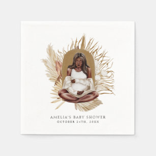 Boho Florals Baby Shower Napkin