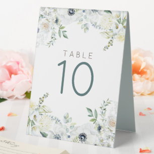 Boho Florals Eucalyptus Wedding Table Number