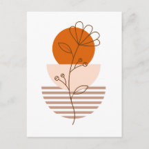 Boho flower art in a sunset