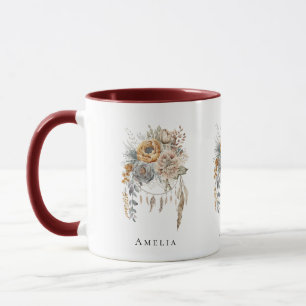 Boho Flower Bouquet and Dreamcatcher Mug