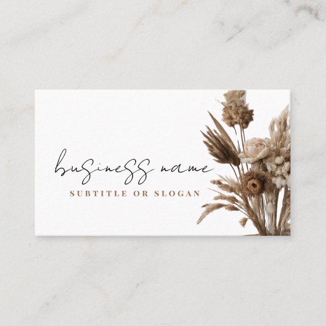  Boho Flower Business Card (Front)