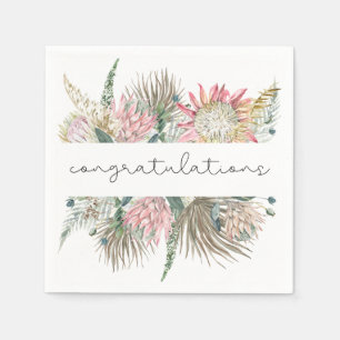 Boho Flower Cocktail Napkins