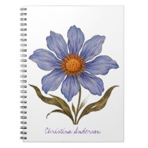 Boho Flower Custom Name Notebook/Journal