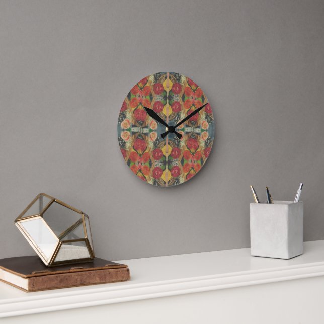 Boho flower designed clock (Office)