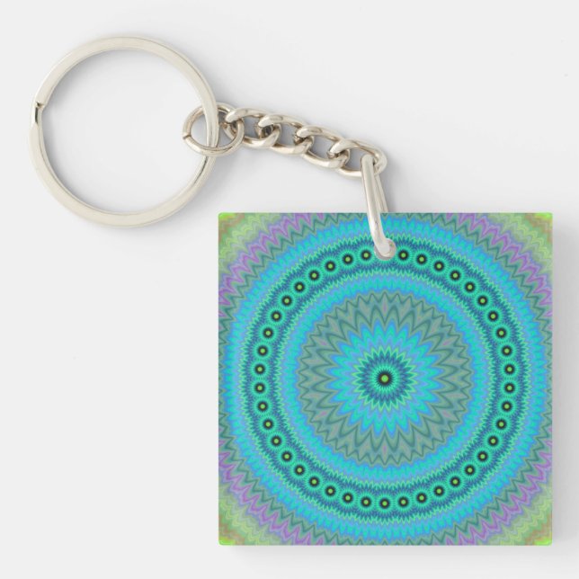 Boho flower key ring (Front)