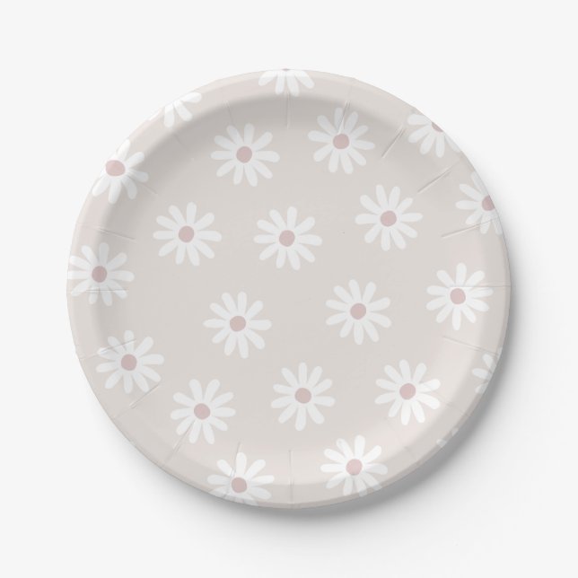 Boho Flower Party Plate (Front)