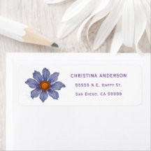Boho Flower Return Address Label