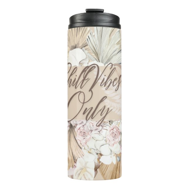 Boho Flower Thermal Tumbler (Front)
