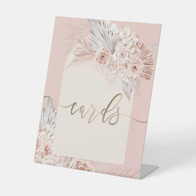 boho flowers cards sign (Front)