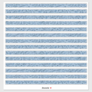 Boho Flowers Classic Blue Thin Strips 