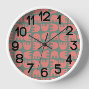 Boho Flowers  Clock