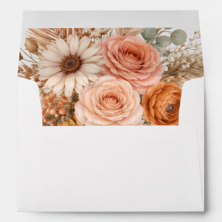 Boho Flowers Custom Address Envelope