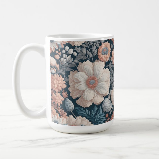 Boho Flowers Design 15 oz Classic Mug (Left)