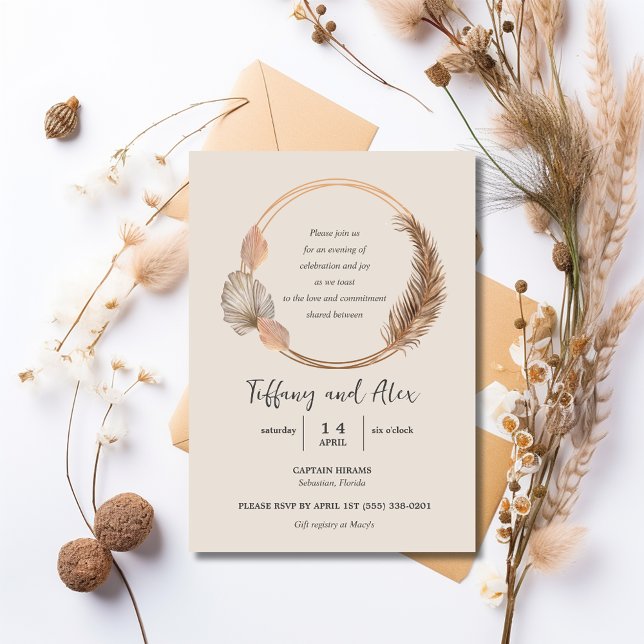 Boho Flowers Engagement Party Invitation (Boho Flowers Engagement Party Invitation)