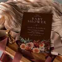 Boho Flowers Fall Summer Autumn Baby Shower