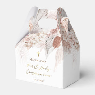 boho flowers First Holy Communion Favour Box