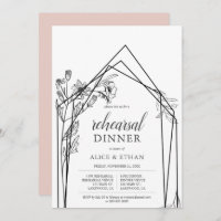 Boho Flowers Geometric Rehearsal Diner
