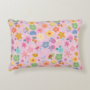 Boho Flowers Pattern B01.w LPink BG Decorative Cushion