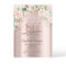 Boho Flowers Roses Rose Gold 80th Birthday