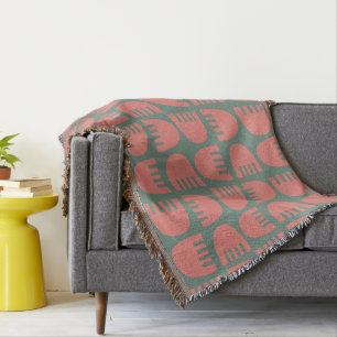 Boho Flowers Throw Blanket