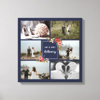 Boho Flowers - Wedding Photo Collage