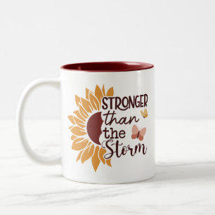 Boho Flowers Wildflowers Bible Verse  Two-Tone Coffee Mug