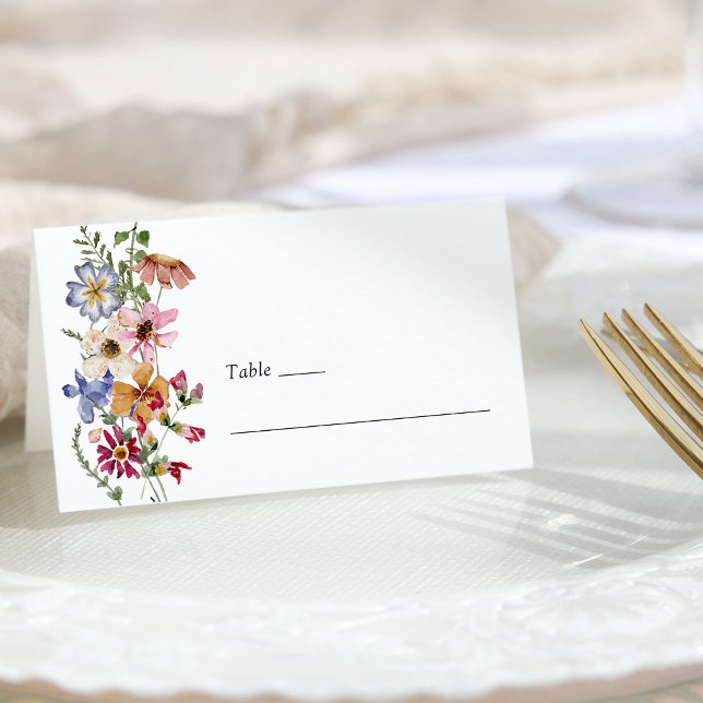 Boho Folded Place Card (Boho Floral Folded Place Card by Painted Paperie
)