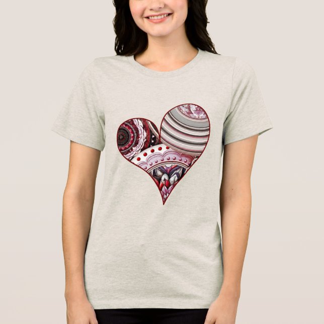 Boho Folk Art Flower Tri-Blend Shirt (Front)
