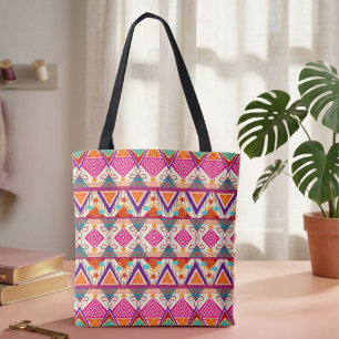 Boho Folk Art Tote Bag