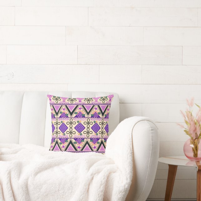 Boho Folk Art Tote Bag Cushion (Couch)