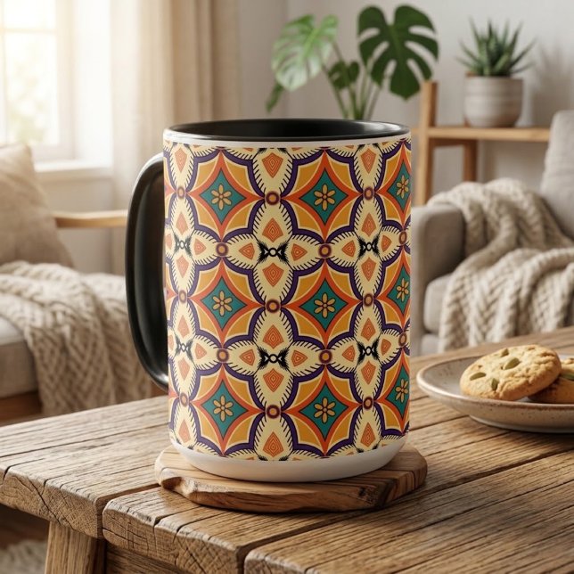 Boho Folk Art Tote Bag Mug (Creator Uploaded)