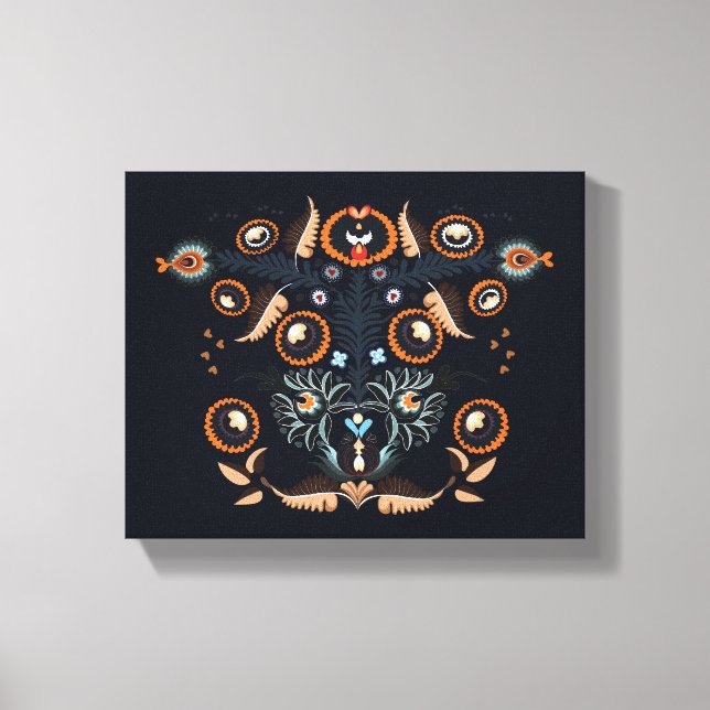 Boho Folk Pattern Canvas Print (Front)