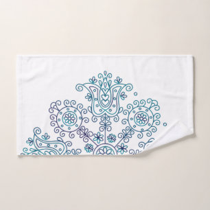 Boho Folk Pattern Hand Towel