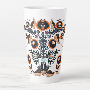 Boho Folk Pattern Latte Mug
