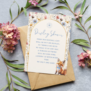 Boho Forest Animal Display Shower Dusty Blue Enclosure Card