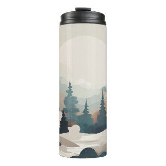 Boho Forest Landscape Artwork Thermal Tumbler